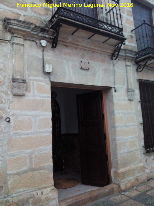 Casa de la Calle Cobos n 18 - Casa de la Calle Cobos n 18. Portada