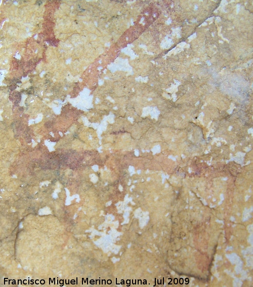 Pinturas rupestres del Poyo de la Mina II - Pinturas rupestres del Poyo de la Mina II. Cabra inferior