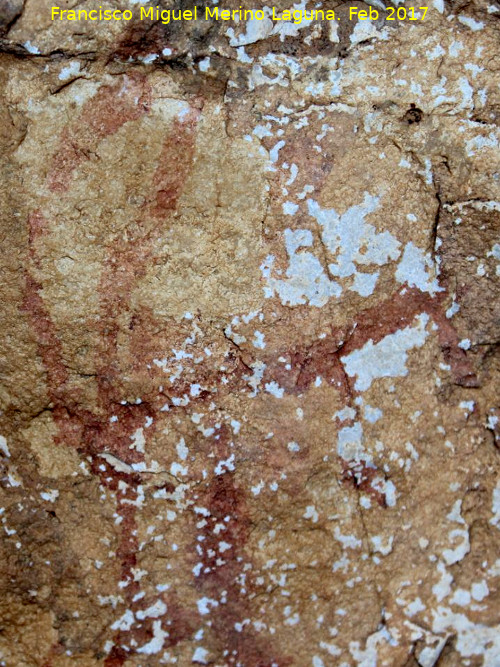 Pinturas rupestres del Poyo de la Mina II - Pinturas rupestres del Poyo de la Mina II. Cabra superior
