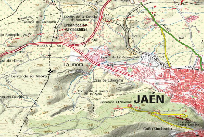 Cerro de la Imora - Cerro de la Imora. Mapa