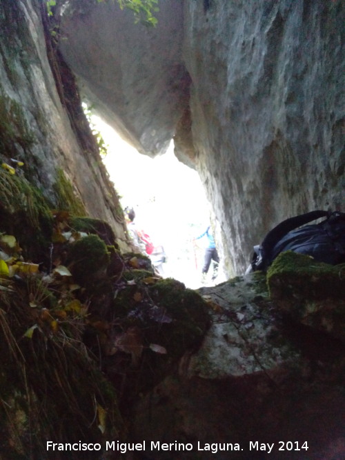 Cueva del Puerto de la Senda - Cueva del Puerto de la Senda. Salida