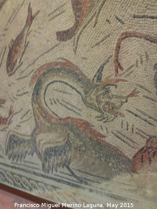 Marroques Altos - Marroques Altos. Mosaico romano siglo IV dC. Diosa del mar Tetis. Museo Provincial