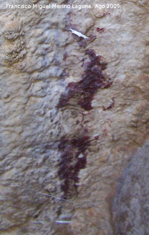 Pinturas rupestres del Poyo Bernab Grupo II - Pinturas rupestres del Poyo Bernab Grupo II. Macho cabro levantado sobre sus patas traseras