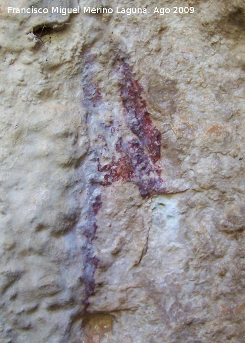 Pinturas rupestres del Poyo Bernab Grupo II - Pinturas rupestres del Poyo Bernab Grupo II. Cabeza de la cabra superior