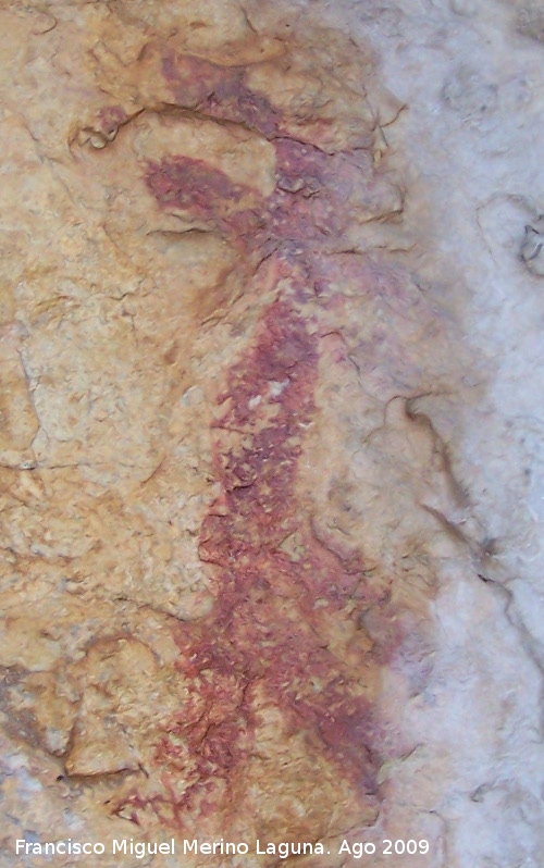 Pinturas rupestres del Poyo Bernab Grupo VI - Pinturas rupestres del Poyo Bernab Grupo VI. Cabra en vertical