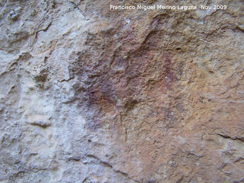 Pinturas rupestres del Poyo Bernab Grupo VI - Pinturas rupestres del Poyo Bernab Grupo VI. Manchas con trazos