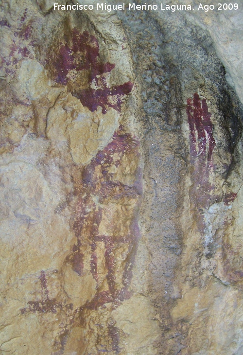 Pinturas rupestres del Abrigo de las Palomas - Pinturas rupestres del Abrigo de las Palomas. Pinturas de la derecha