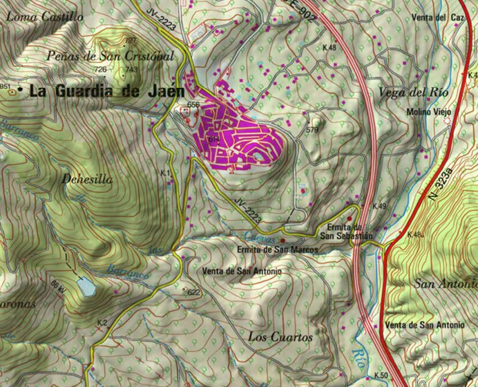 Ermita Baja de San Sebastin - Ermita Baja de San Sebastin. Mapa