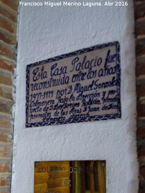 Palacio de los Garca Quesada - Palacio de los Garca Quesada. Placa