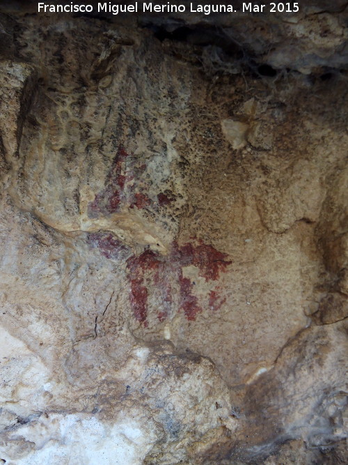 Pinturas rupestres del Abrigo de la Cantera - Pinturas rupestres del Abrigo de la Cantera. Cabra sector I