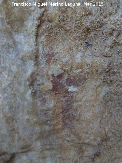 Pinturas rupestres del Abrigo de la Cantera - Pinturas rupestres del Abrigo de la Cantera. Antropomorfo cruciforme