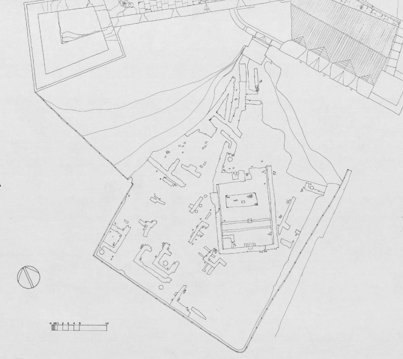 Yacimiento de la Plaza del Castillo - Yacimiento de la Plaza del Castillo. Plano de la excavacin arqueolgica. IPCE 1983