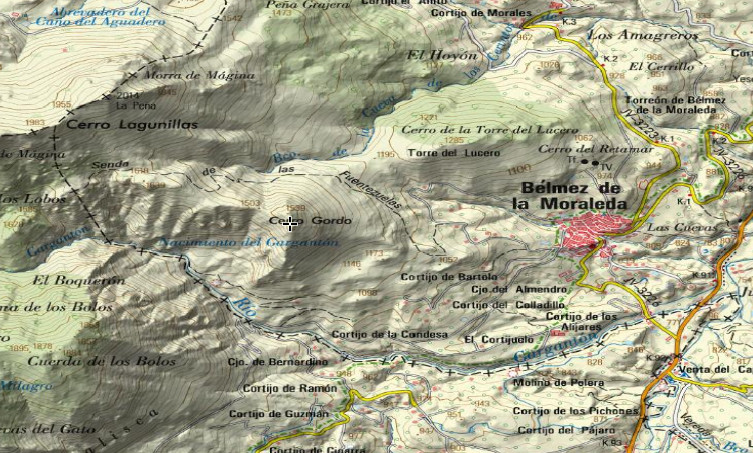 Cerro Gordo - Cerro Gordo. Mapa