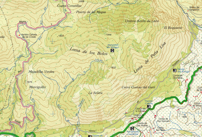 Cuerda del Milagro - Cuerda del Milagro. Mapa