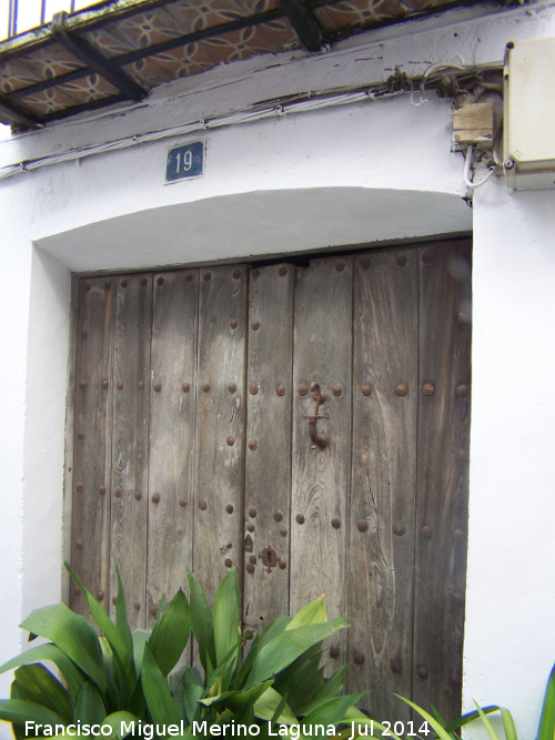 Casa de la Calle Carrera n 19 - Casa de la Calle Carrera n 19. Portn de clavazn