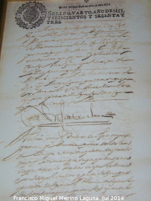 Ayuntamiento de Iznatoraf - Ayuntamiento de Iznatoraf. 1663 Documento de Don Juan de Austria sobre armas de infantera, Infantera Alemana y caballera