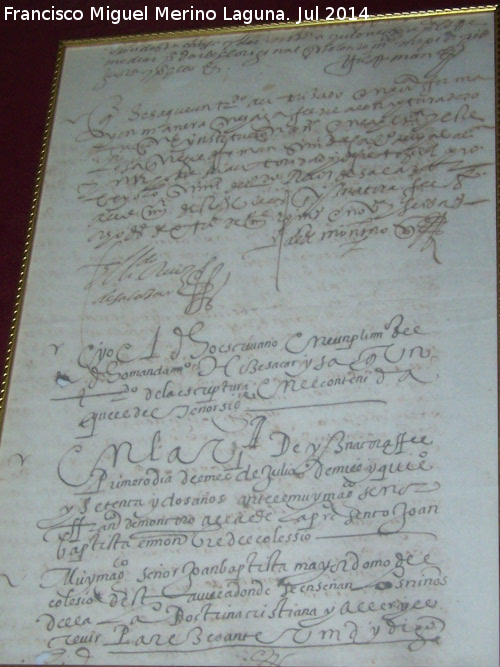 Ayuntamiento de Iznatoraf - Ayuntamiento de Iznatoraf. 1573. Documento del Colegio de esta Villa