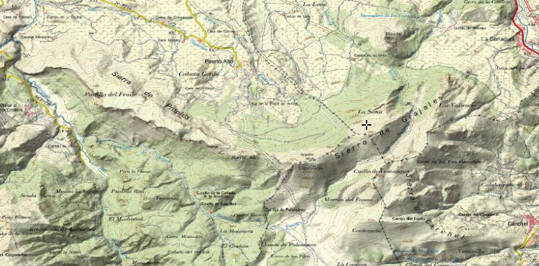 Sierra de Grajales - Sierra de Grajales. Mapa