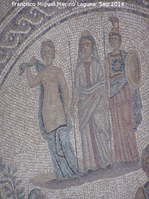 Cstulo. Mosaico de los Amores - Cstulo. Mosaico de los Amores. Afrodita, Hera y Atenea