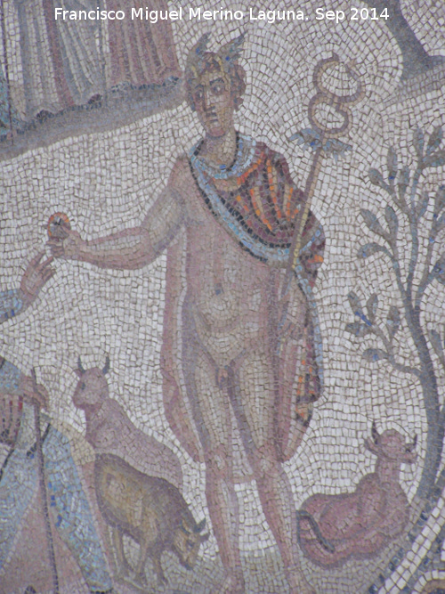 Cstulo. Mosaico de los Amores - Cstulo. Mosaico de los Amores. Hermes