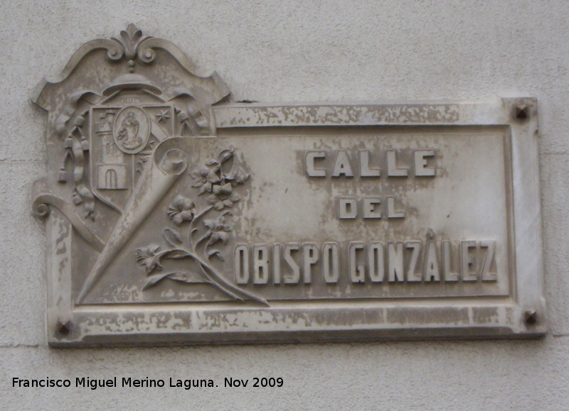 Calle Obispo Gonzlez - Calle Obispo Gonzlez. Placa