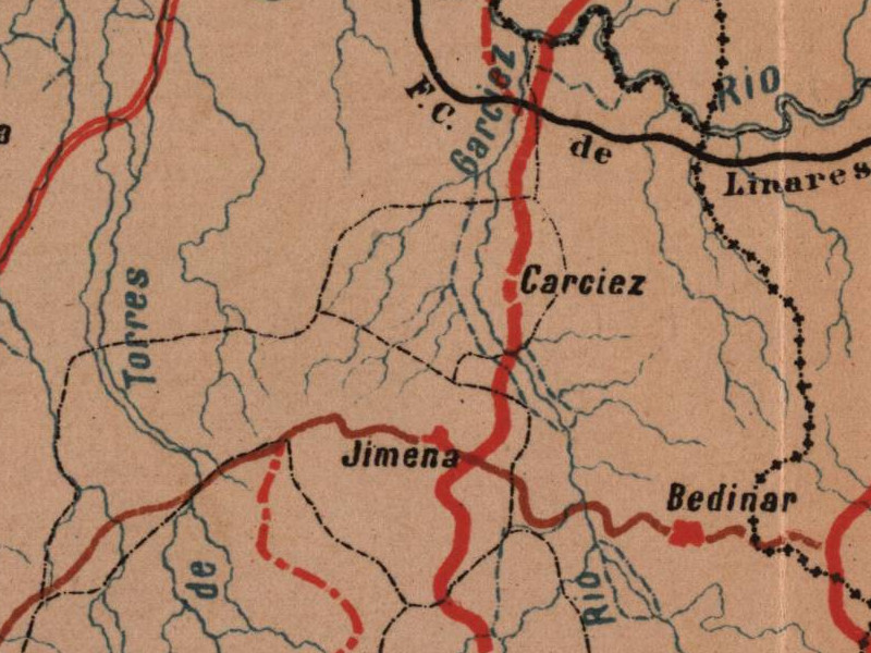 Historia de Jimena - Historia de Jimena. Mapa 1885