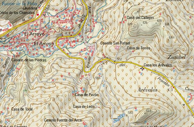 Casera de los Arevalos - Casera de los Arevalos. Mapa