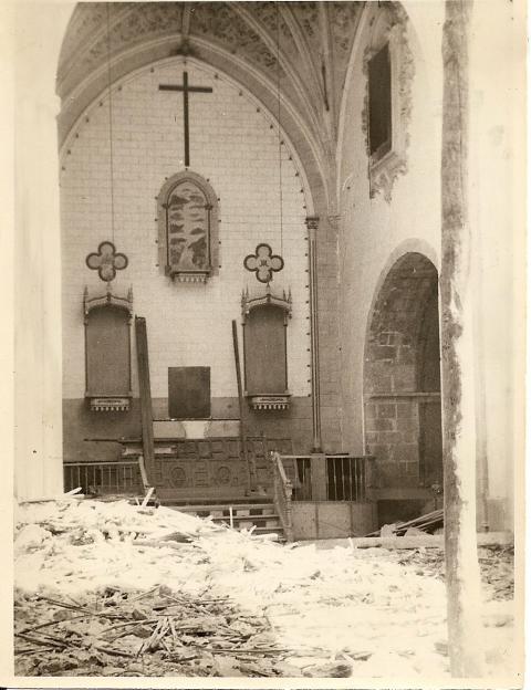 Iglesia de Santiago Mayor - Iglesia de Santiago Mayor. Foto antigua. Altar Mayor