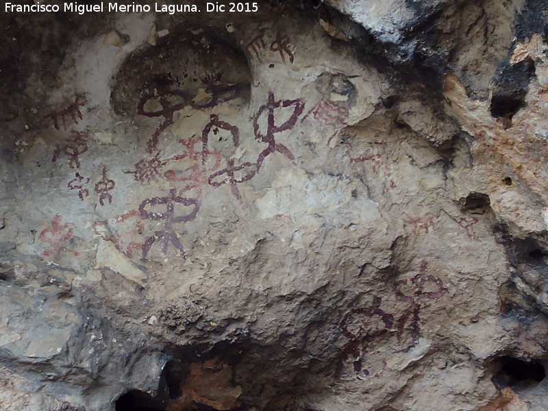 Pinturas rupestres de la Cueva de la Graja-Grupo VIII - Pinturas rupestres de la Cueva de la Graja-Grupo VIII. Panel