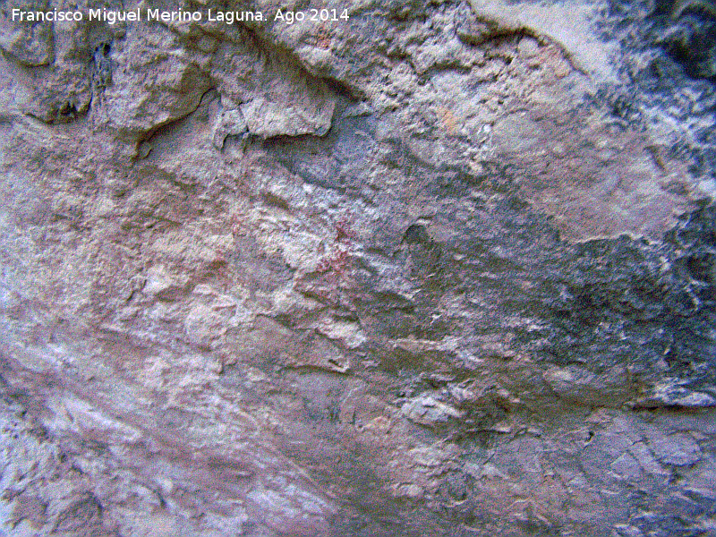 Pinturas rupestres de la Cueva del Zumbel Bajo - Pinturas rupestres de la Cueva del Zumbel Bajo. Restos de pinturas