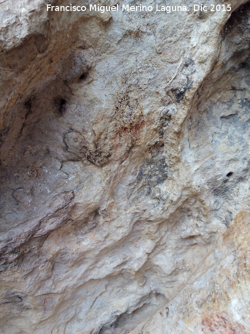 Pinturas rupestres de la Cueva de la Graja-Grupo III - Pinturas rupestres de la Cueva de la Graja-Grupo III. Panel parte superior izquierda