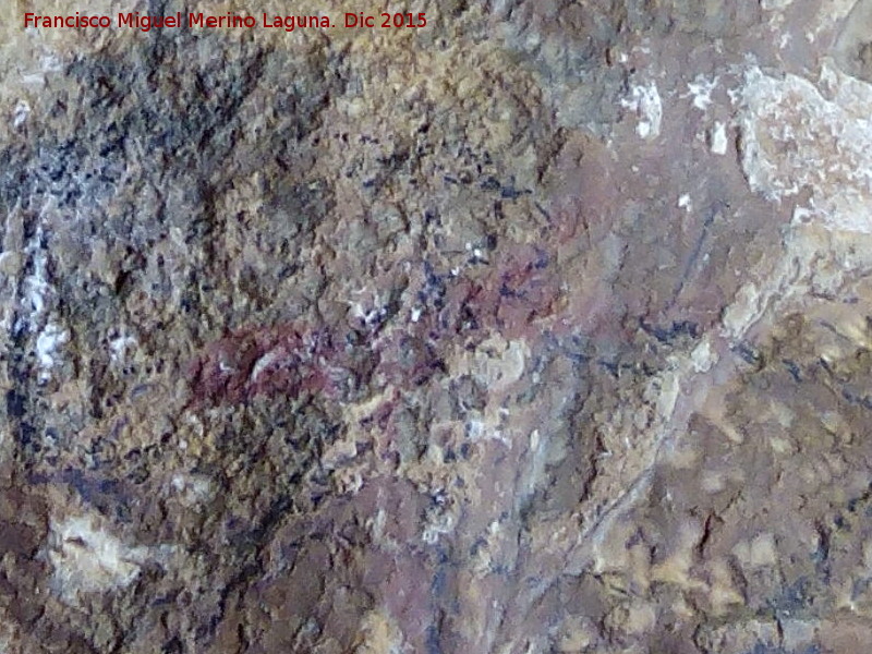 Pinturas rupestres de la Cueva de la Graja-Grupo III - Pinturas rupestres de la Cueva de la Graja-Grupo III. Figura de la parte derecha