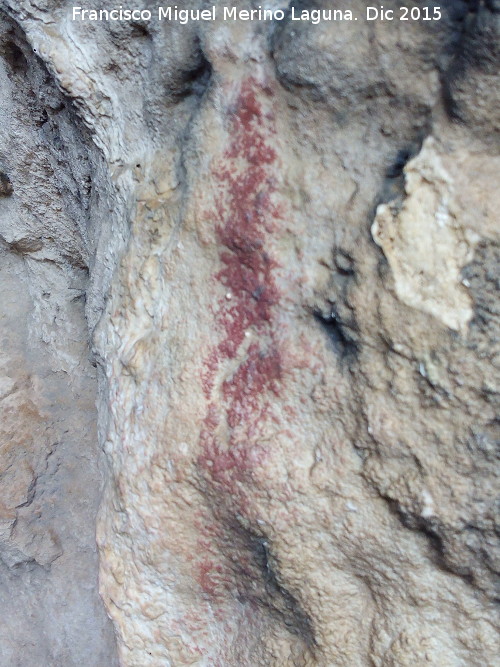 Pinturas rupestres de la Cueva de la Graja-Grupo XIII - Pinturas rupestres de la Cueva de la Graja-Grupo XIII. Barra vertical