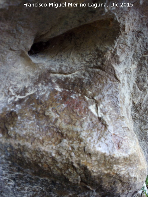 Pinturas rupestres de la Cueva de la Graja-Grupo XVI - Pinturas rupestres de la Cueva de la Graja-Grupo XVI. Restos de pinturas