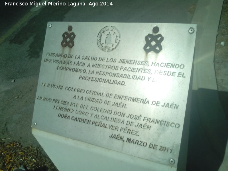 Monumento a la Enfermera - Monumento a la Enfermera. Placa