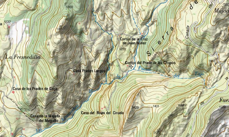 Prado de los Chopos - Prado de los Chopos. Mapa