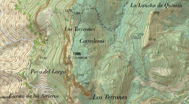 Correderas - Correderas. Mapa