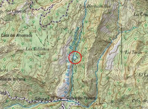 Arroyo del Raso de la Honguera - Arroyo del Raso de la Honguera. Mapa