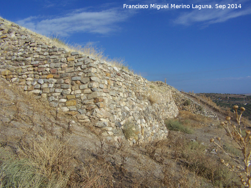 Oppidum Puente Tablas. Muralla - Oppidum Puente Tablas. Muralla. Torren