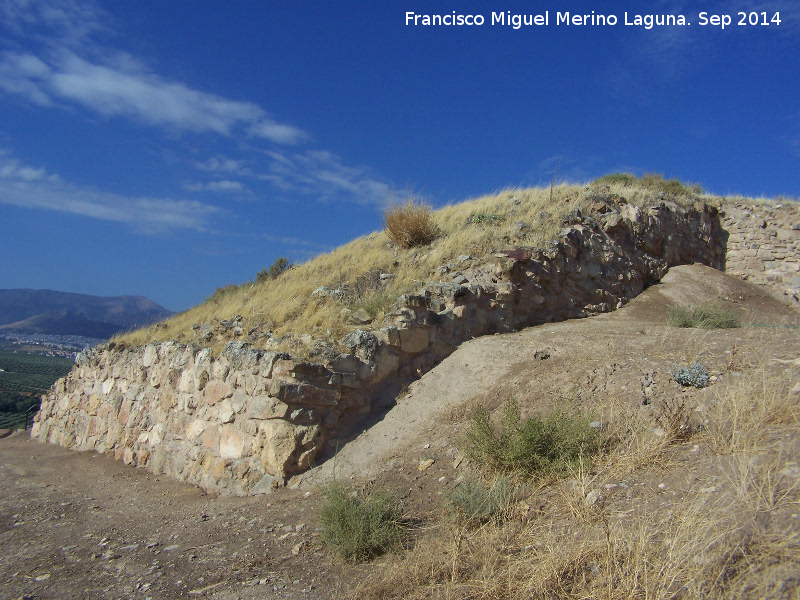 Oppidum Puente Tablas. Muralla - Oppidum Puente Tablas. Muralla. Torren