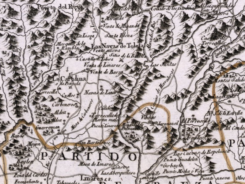 Aldea Navas de Tolosa - Aldea Navas de Tolosa. Mapa 1787