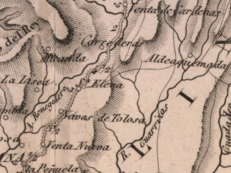 Aldea Navas de Tolosa - Aldea Navas de Tolosa. Mapa 1847