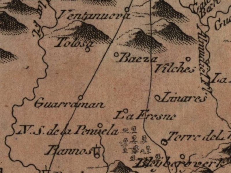 Historia de La Carolina - Historia de La Carolina. Mapa 1799