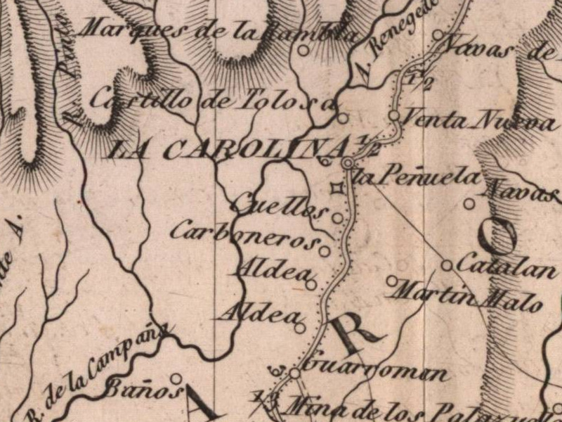 Historia de La Carolina - Historia de La Carolina. Mapa 1847