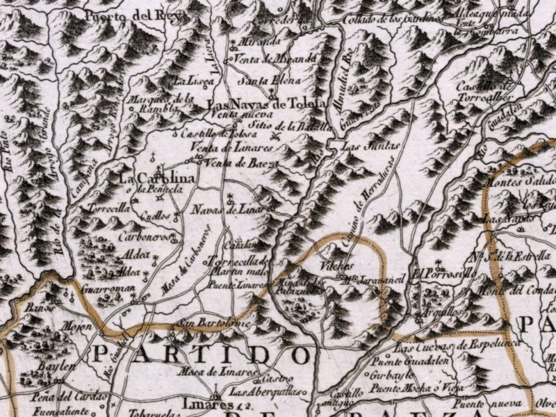 Castillo de las Navas de Tolosa - Castillo de las Navas de Tolosa. Mapa 1787