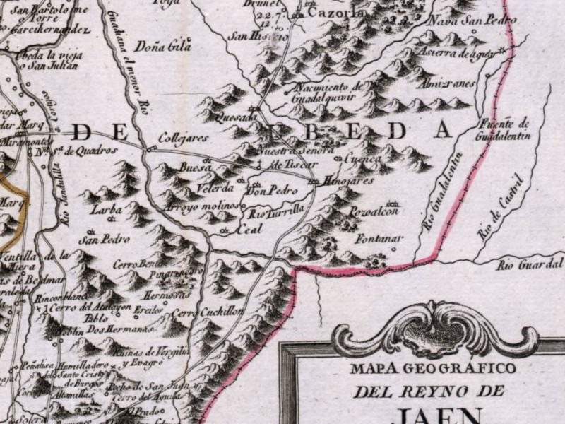 Aldea Collejares - Aldea Collejares. Mapa 1787