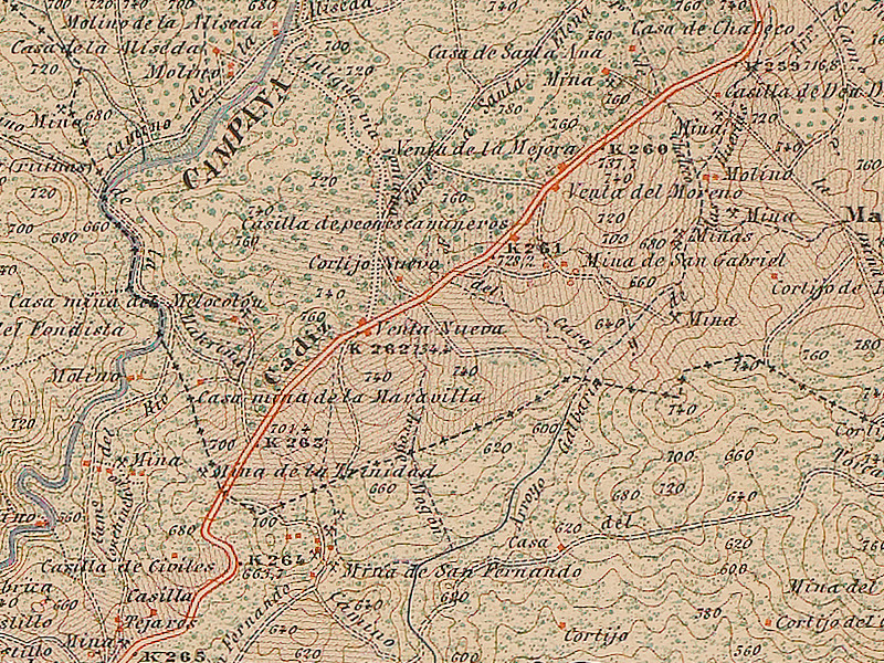 La Aliseda - La Aliseda. Mapa 1895