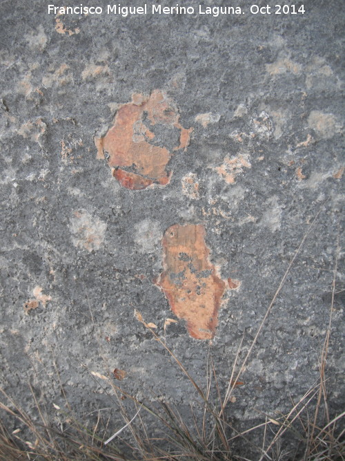 Pinturas rupestres de la Piedra Granadina I - Pinturas rupestres de la Piedra Granadina I. Restos bajo los desconchones