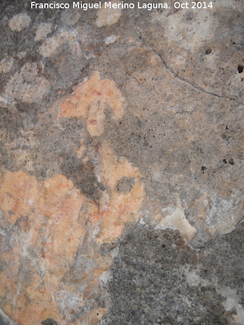 Pinturas rupestres de la Piedra Granadina I - Pinturas rupestres de la Piedra Granadina I. Restos en los desconchones