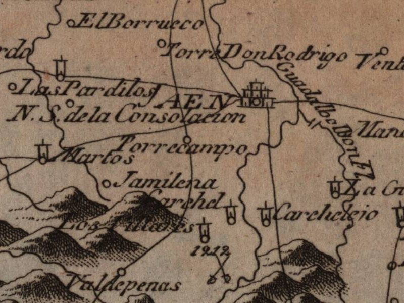 Historia de Jan. Siglo XVIII - Historia de Jan. Siglo XVIII. Mapa 1799